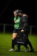 13 November 2021; Louise Masterson of Peamount United leaves the field after picking up an injury during the SSE Airtricity Women's National League match between Peamount United and Galway WFC at PLR Park in Greenogue, Dublin. Photo by Sam Barnes/Sportsfile
