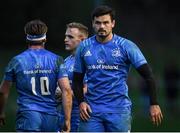 12 November 2021; Max Deegan of Leinster, right, during the A Interprovincial match between Ulster A and Leinster A at Banbridge RFC in Banbridge, Down. Photo by Harry Murphy/Sportsfile