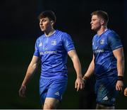 12 November 2021; Charlie Tector, left, and Sean O'Brien of Leinster after their side's victory in the A Interprovincial match between Ulster A and Leinster A at Banbridge RFC in Banbridge, Down. Photo by Harry Murphy/Sportsfile