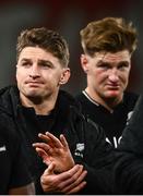 13 November 2021; Beauden Barrett, left, and Jordie Barrett of New Zealand after the Autumn Nations Series match between Ireland and New Zealand at Aviva Stadium in Dublin. Photo by David Fitzgerald/Sportsfile