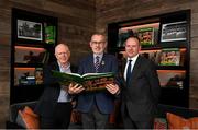 15 November 2021; In attendance, from left, Carroll Cuisine Chief Operating Officer John Comerford, Uachtarán Chumann Lúthchleas Gael Larry McCarthy and GAA Director of Communications Alan Milton at the launch of A Season of Sundays 2021 at Croke Park Hotel in Dublin. Photo by Harry Murphy/Sportsfile