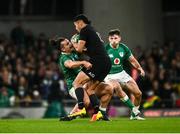 13 November 2021; Rieko Ioane of New Zealand is tackled by James Lowe of Ireland during the Autumn Nations Series match between Ireland and New Zealand at Aviva Stadium in Dublin. Photo by David Fitzgerald/Sportsfile