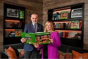 15 November 2021; Uachtarán Chumann Lúthchleas Gael Larry McCarthy and LGFA CEO Helen O’Rourke at the launch of A Season of Sundays 2021 at Croke Park Hotel in Dublin. Photo by Harry Murphy/Sportsfile