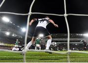 15 November 2021; Leonardo Bonucci of Italy makes a goal line save from the shot from Conor Washington of Northern Ireland during the FIFA World Cup 2022 Qualifier match between Northern Ireland and Italy at the National Football Stadium at Windsor Park in Belfast. Photo by David Fitzgerald/Sportsfile