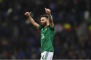 15 November 2021; Stuart Dallas of Northern Ireland after the FIFA World Cup 2022 Qualifier match between Northern Ireland and Italy at the National Football Stadium at Windsor Park in Belfast. Photo by David Fitzgerald/Sportsfile