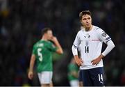 15 November 2021; Federico Chiesa of Italy during the FIFA World Cup 2022 Qualifier match between Northern Ireland and Italy at the National Football Stadium at Windsor Park in Belfast. Photo by Ramsey Cardy/Sportsfile