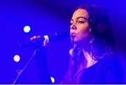 13 November 2021; Sibheal Ni Chasaide performs during the TG4 Ladies Football All Stars Awards banquet, in association with Lidl, at the Bonnington Hotel, Dublin. Photo by Brendan Moran/Sportsfile