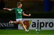 12 November 2021; Stacey Flood of Ireland kicks a conversion during the Autumn Test Series match between Ireland and USA at RDS Arena in Dublin. Photo by Brendan Moran/Sportsfile