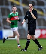 14 November 2021; Referee Maggie Farrelly during the Cavan County Senior Club Football Championship Final Replay match between Gowna and Ramor United at Kingspan Breffni in Cavan. Photo by Ben McShane/Sportsfile