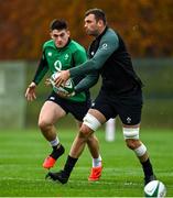 18 November 2021; Tadhg Beirne, right, and Dan Sheehan during Ireland rugby squad training at Carton House in Maynooth, Kildare. Photo by Brendan Moran/Sportsfile