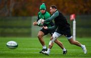 18 November 2021; Rob Herring, right, and Dave Heffernan during Ireland rugby squad training at Carton House in Maynooth, Kildare. Photo by Brendan Moran/Sportsfile