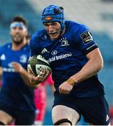 11 June 2021; Ryan Baird of Leinster during the Guinness PRO14 match between Leinster and Dragons at RDS Arena in Dublin. The game is one of the first of a number of pilot sports events over the coming weeks which are implementing guidelines set out by the Irish government to allow for the safe return of spectators to sporting events. Photo by Brendan Moran/Sportsfile