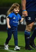 11 June 2021; Emme Bent, daughter of Leinster player Michael Bent, with her dad Michael after the Guinness PRO14 match between Leinster and Dragons at RDS Arena in Dublin. The game is one of the first of a number of pilot sports events over the coming weeks which are implementing guidelines set out by the Irish government to allow for the safe return of spectators to sporting events. Photo by Brendan Moran/Sportsfile
