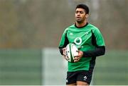 18 November 2021; Robert Baloucoune during Ireland rugby squad training at Carton House in Maynooth, Kildare. Photo by Brendan Moran/Sportsfile