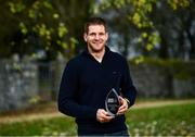 19 November 2021; Bernard Smyth with his award for second place in the sport men's race during the 2021 Continental Tyres National Adventure Race Series Awards at Johnstown House in Enfield, Meath. The winners of the 2021 Continental Tyres National Adventure Race Series have been honoured, after a pandemic-enforced hiatus in 2020. The 12 prize winners in both the male and female series, including expert and sport categories, took part in five of Ireland’s most challenging adventure races to claim a podium finish in this year’s Series. Ellen Vitting of Kerry won the 2021 Expert Women category, while Sebastien Giraud of Dublin triumphed in the Expert Men category. In the Sport category, meanwhile, Niamh Cleary of Meath won the women’s race, with John Mullin of Mayo victorious in the men’s series. The popular adventure race series returned in September this year after being postponed due to the covid pandemic in 2020 and includes two competition categories (expert/sport) for female and male competitors. The top three winners in each category male and female (12 total) each received a mix of fantastic prizes for their efforts including a BestDrive by Continental car tyre voucher, a pair of premium Continental GP5000 road bike tyres and trail shoes with Continental’s rubber soles, ideal for more challenging trail running conditions from adidas footwear. For more on the series and to learn more about adventure racing in Ireland visit, www.adventureracing.ie. Photo by David Fitzgerald/Sportsfile