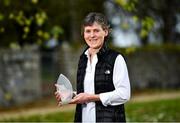 19 November 2021; Ger Kelly with her award for third place in the expert women's race during the 2021 Continental Tyres National Adventure Race Series Awards at Johnstown House in Enfield, Meath. The winners of the 2021 Continental Tyres National Adventure Race Series have been honoured, after a pandemic-enforced hiatus in 2020. The 12 prize winners in both the male and female series, including expert and sport categories, took part in five of Ireland’s most challenging adventure races to claim a podium finish in this year’s Series. Ellen Vitting of Kerry won the 2021 Expert Women category, while Sebastien Giraud of Dublin triumphed in the Expert Men category. In the Sport category, meanwhile, Niamh Cleary of Meath won the women’s race, with John Mullin of Mayo victorious in the men’s series. The popular adventure race series returned in September this year after being postponed due to the covid pandemic in 2020 and includes two competition categories (expert/sport) for female and male competitors. The top three winners in each category male and female (12 total) each received a mix of fantastic prizes for their efforts including a BestDrive by Continental car tyre voucher, a pair of premium Continental GP5000 road bike tyres and trail shoes with Continental’s rubber soles, ideal for more challenging trail running conditions from adidas footwear. For more on the series and to learn more about adventure racing in Ireland visit, www.adventureracing.ie. Photo by David Fitzgerald/Sportsfile