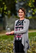 19 November 2021; Laura O'Driscoll with her award for second place in the expert women's race during the 2021 Continental Tyres National Adventure Race Series Awards at Johnstown House in Enfield, Meath. The winners of the 2021 Continental Tyres National Adventure Race Series have been honoured, after a pandemic-enforced hiatus in 2020. The 12 prize winners in both the male and female series, including expert and sport categories, took part in five of Ireland’s most challenging adventure races to claim a podium finish in this year’s Series. Ellen Vitting of Kerry won the 2021 Expert Women category, while Sebastien Giraud of Dublin triumphed in the Expert Men category. In the Sport category, meanwhile, Niamh Cleary of Meath won the women’s race, with John Mullin of Mayo victorious in the men’s series. The popular adventure race series returned in September this year after being postponed due to the covid pandemic in 2020 and includes two competition categories (expert/sport) for female and male competitors. The top three winners in each category male and female (12 total) each received a mix of fantastic prizes for their efforts including a BestDrive by Continental car tyre voucher, a pair of premium Continental GP5000 road bike tyres and trail shoes with Continental’s rubber soles, ideal for more challenging trail running conditions from adidas footwear. For more on the series and to learn more about adventure racing in Ireland visit, www.adventureracing.ie. Photo by David Fitzgerald/Sportsfile