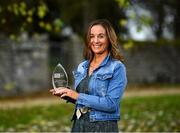 19 November 2021; Denise Molloy with her award for second place in the sport women's race during the 2021 Continental Tyres National Adventure Race Series Awards at Johnstown House in Enfield, Meath. The winners of the 2021 Continental Tyres National Adventure Race Series have been honoured, after a pandemic-enforced hiatus in 2020. The 12 prize winners in both the male and female series, including expert and sport categories, took part in five of Ireland’s most challenging adventure races to claim a podium finish in this year’s Series. Ellen Vitting of Kerry won the 2021 Expert Women category, while Sebastien Giraud of Dublin triumphed in the Expert Men category. In the Sport category, meanwhile, Niamh Cleary of Meath won the women’s race, with John Mullin of Mayo victorious in the men’s series. The popular adventure race series returned in September this year after being postponed due to the covid pandemic in 2020 and includes two competition categories (expert/sport) for female and male competitors. The top three winners in each category male and female (12 total) each received a mix of fantastic prizes for their efforts including a BestDrive by Continental car tyre voucher, a pair of premium Continental GP5000 road bike tyres and trail shoes with Continental’s rubber soles, ideal for more challenging trail running conditions from adidas footwear. For more on the series and to learn more about adventure racing in Ireland visit, www.adventureracing.ie. Photo by David Fitzgerald/Sportsfile