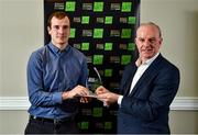 19 November 2021; Expert men's third place finisher Johan Muller with Tom Dennigan of Continental Tyres, right, during the 2021 Continental Tyres National Adventure Race Series Awards at Johnstown House in Enfield, Meath. The winners of the 2021 Continental Tyres National Adventure Race Series have been honoured, after a pandemic-enforced hiatus in 2020. The 12 prize winners in both the male and female series, including expert and sport categories, took part in five of Ireland’s most challenging adventure races to claim a podium finish in this year’s Series. Ellen Vitting of Kerry won the 2021 Expert Women category, while Sebastien Giraud of Dublin triumphed in the Expert Men category. In the Sport category, meanwhile, Niamh Cleary of Meath won the women’s race, with John Mullin of Mayo victorious in the men’s series. The popular adventure race series returned in September this year after being postponed due to the covid pandemic in 2020 and includes two competition categories (expert/sport) for female and male competitors. The top three winners in each category male and female (12 total) each received a mix of fantastic prizes for their efforts including a BestDrive by Continental car tyre voucher, a pair of premium Continental GP5000 road bike tyres and trail shoes with Continental’s rubber soles, ideal for more challenging trail running conditions from adidas footwear. For more on the series and to learn more about adventure racing in Ireland visit, www.adventureracing.ie. Photo by David Fitzgerald/Sportsfile