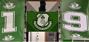 19 November 2021; Shamrock Rovers signage signalling, the winning of their nineteenth league title before the SSE Airtricity League Premier Division match between Shamrock Rovers and Drogheda United at Tallaght Stadium in Dublin. Photo by Seb Daly/Sportsfile