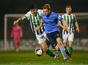 19 November 2021; Paul Doyle of UCD in action against Luka Lovic of Bray Wanderers during the SSE Airtricity League First Division Play-Off Final match between Bray Wanderers and UCD at Dalymount Park in Dublin. Photo by Piaras Ó Mídheach/Sportsfile