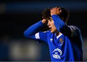 19 November 2021; Phoenix Patterson of Waterford reacts during the SSE Airtricity League Premier Division match between Waterford and St Patrick's Athletic at the RSC in Waterford. Photo by Eóin Noonan/Sportsfile