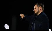 19 November 2021; Waterford manager Marc Bircham checks his watch during the SSE Airtricity League Premier Division match between Waterford and St Patrick's Athletic at the RSC in Waterford. Photo by Eóin Noonan/Sportsfile