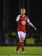 19 November 2021; Jamie Lennon of St Patrick's Athletic making his 100th appearence for St Patrick's Athletic during the SSE Airtricity League Premier Division match between Waterford and St Patrick's Athletic at the RSC in Waterford. Photo by Eóin Noonan/Sportsfile