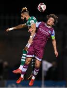 19 November 2021; James Brown of Drogheda United and Barry Cotter of Shamrock Rovers during the SSE Airtricity League Premier Division match between Shamrock Rovers and Drogheda United at Tallaght Stadium in Dublin. Photo by Stephen McCarthy/Sportsfile