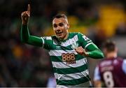 19 November 2021; Graham Burke of Shamrock Rovers celebrates after scoring his side's second goal during the SSE Airtricity League Premier Division match between Shamrock Rovers and Drogheda United at Tallaght Stadium in Dublin. Photo by Seb Daly/Sportsfile