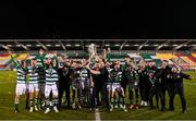 19 November 2021; Shamrock Rovers players and staff celebrate after the SSE Airtricity League Premier Division match between Shamrock Rovers and Drogheda United at Tallaght Stadium in Dublin. Photo by Stephen McCarthy/Sportsfile