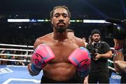19 November 2021; Demetrius Andrade following victory over Jason Quigley during their WBO World Middleweight Title fight at the SNHU Arena in Manchester, New Hampshire, USA. Photo by Ed Mulholland / Matchroom Boxing via Sportsfile