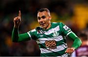 19 November 2021; Graham Burke of Shamrock Rovers celebrates after scoring his side's second goal during the SSE Airtricity League Premier Division match between Shamrock Rovers and Drogheda United at Tallaght Stadium in Dublin. Photo by Seb Daly/Sportsfile