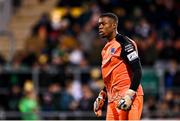 19 November 2021; Drogheda United goalkeeper David Odumosu during the SSE Airtricity League Premier Division match between Shamrock Rovers and Drogheda United at Tallaght Stadium in Dublin. Photo by Seb Daly/Sportsfile