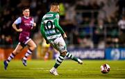 19 November 2021; Graham Burke of Shamrock Rovers shoots to score his side's first goal during the SSE Airtricity League Premier Division match between Shamrock Rovers and Drogheda United at Tallaght Stadium in Dublin. Photo by Seb Daly/Sportsfile