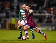 19 November 2021; James Brown of Drogheda United in action against Joey O'Brien of Shamrock Rovers during the SSE Airtricity League Premier Division match between Shamrock Rovers and Drogheda United at Tallaght Stadium in Dublin. Photo by Seb Daly/Sportsfile