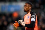 19 November 2021; Drogheda United goalkeeper David Odumosu during the SSE Airtricity League Premier Division match between Shamrock Rovers and Drogheda United at Tallaght Stadium in Dublin. Photo by Stephen McCarthy/Sportsfile