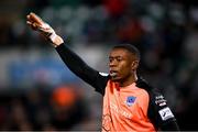 19 November 2021; Drogheda United goalkeeper David Odumosu during the SSE Airtricity League Premier Division match between Shamrock Rovers and Drogheda United at Tallaght Stadium in Dublin. Photo by Stephen McCarthy/Sportsfile