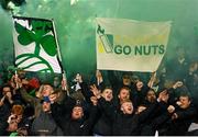 19 November 2021; Shamrock Rovers supporters celebrate during the SSE Airtricity League Premier Division match between Shamrock Rovers and Drogheda United at Tallaght Stadium in Dublin. Photo by Stephen McCarthy/Sportsfile