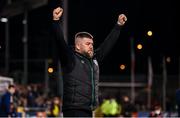 19 November 2021; Shamrock Rovers strength & conditioning coach Darren Dillon celebrates at the final whistle of the SSE Airtricity League Premier Division match between Shamrock Rovers and Drogheda United at Tallaght Stadium in Dublin. Photo by Stephen McCarthy/Sportsfile
