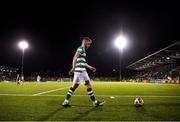 19 November 2021; Dylan Watts of Shamrock Rovers during the SSE Airtricity League Premier Division match between Shamrock Rovers and Drogheda United at Tallaght Stadium in Dublin. Photo by Stephen McCarthy/Sportsfile