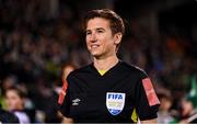 19 November 2021; Assistant referee Michelle O'Neill during the SSE Airtricity League Premier Division match between Shamrock Rovers and Drogheda United at Tallaght Stadium in Dublin. Photo by Stephen McCarthy/Sportsfile