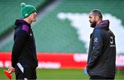 20 November 2021; Forwards coach Paul O'Connell, left, and head coach Andy Farrell during the Ireland Captain's Run at Aviva Stadium in Dublin. Photo by Brendan Moran/Sportsfile