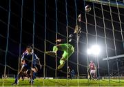 19 November 2021; St Patrick's Athletic goalkeeper Vitezslav Jaros saves a header on goal during the SSE Airtricity League Premier Division match between Waterford and St Patrick's Athletic at the RSC in Waterford. Photo by Eóin Noonan/Sportsfile