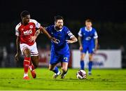 19 November 2021; Anthony Wordsworth of Waterford in action against Nahum Melvin-Lambert of St Patrick's Athletic during the SSE Airtricity League Premier Division match between Waterford and St Patrick's Athletic at the RSC in Waterford. Photo by Eóin Noonan/Sportsfile