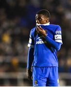 19 November 2021; Jeremie Milambo of Waterford during the SSE Airtricity League Premier Division match between Waterford and St Patrick's Athletic at the RSC in Waterford. Photo by Eóin Noonan/Sportsfile