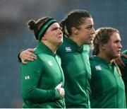 20 November 2021; A tearful Ireland captain Ciara Griffin before during the Autumn Test Series match between Ireland and Japan at the RDS Arena in Dublin. Photo by Harry Murphy/Sportsfile