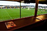 20 November 2021; Matchday programmes laid out for journalists in the press box before the Kerry County Senior Football Championship Semi-Final match between Austin Stacks and St Brendan's at Austin Stack Park in Tralee, Kerry. Photo by Eóin Noonan/Sportsfile