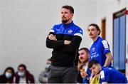 20 November 2021; DBS Éanna head coach Darren McGovern watches on during the InsureMyVan.ie Super League match between Tradehouse Central Ballincollig and DBS Éanna at Ballincollig Community School in Ballincollig, Cork. Photo by Sam Barnes/Sportsfile