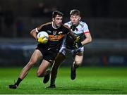 20 November 2021; Fiachna Mangan of Austin Stacks in action against Damien Bourke of St Brendans during the Kerry County Senior Football Championship Semi-Final match between Austin Stacks and St Brendan's at Austin Stack Park in Tralee, Kerry. Photo by Eóin Noonan/Sportsfile